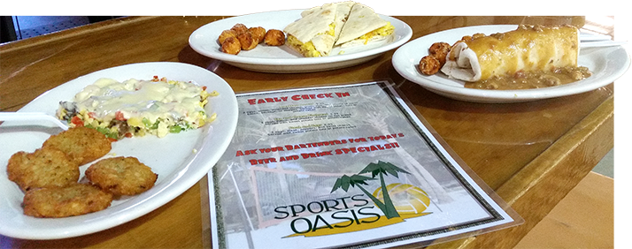 Oasis Volleyball Bar & Grill Breakfast